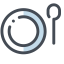 Baby Plate and Spoon Icon, baby plate,meals