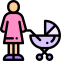 Mother with Stroller Icon, mother,stroller
