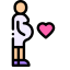 Pregnant with Heart Icon, pregnant,heart