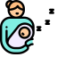 Sleeping Mother and Baby Icon, baby,mother,sleep