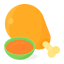 Chicken Leg Icon, chicken leg,food