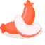 Roasted Sausage Icon, roasted sausage,snack