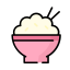 White Rice Icon, rice,bowl