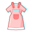Pink Dress with Heart Pocket Icon, dress,heart pocket,pink dress
