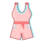 Pink Sleeveless Top and Shorts Set Icon, clothing set,pink set,spring set