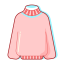 Pink Sweater with Blue Collar Icon, pink sweater,spring sweater,sweater