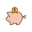Financial Management Icon, financial management,piggy bank,money