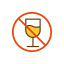 Quitting Alcohol Icon, quitting alcohol,wine glass,prohibition