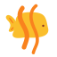 Orange Fish Icon, fish,animal