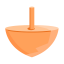 Orange Spinning Top Icon, spinning top,toy