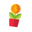 Plant in Red Pot Icon, plant,nature