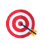 Red Target with Arrow Icon, aim,target