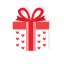 White Polka Dot Gift Icon, gift,present