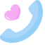 Calling with Hearts Icon, calling,heart,phone