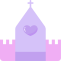 Castle with Heart Icon, castle,heart,romance