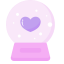 Crystal - Ball with Heart Icon, crystal - ball,heart,magic