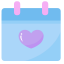 Date with Heart Icon, calendar,date,heart