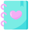 Diary with Heart Icon, diary,heart,notebook