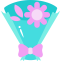 Flower with Bow Icon, bow,flower,romance