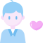 Man with Hearts Icon, man,heart,romance