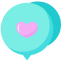 Message with Heart Icon, message,heart,communication