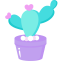 Plant with Hearts Icon, plant,heart,cactus
