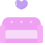 Sofa with Hearts Icon, furniture,heart,sofa