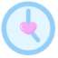 Time with Heart Icon, time,heart,clock