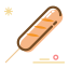 Roasted Sausage Icon, roasted sausage,snack