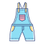 Overalls Shorts Icon, overalls,shorts