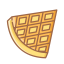 Waffle Slice Icon, breakfast,waffle