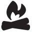 Campfire Icon, campfire,camping,vacation