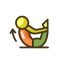 Bow Icon, bow pose,yoga pose