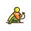 Half Spinal Twist Icon, half spinal twist,yoga pose