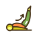 Locust Icon, locust pose,yoga pose