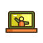 Online Yoga Icon, online yoga,virtual yoga