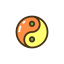 Yin Yang Icon, yin yang,yoga philosophy