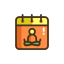 Yoga Schedule Icon, yoga schedule,yoga planning