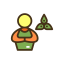 Yoga Teacher Icon, yoga teacher,yoga instruction