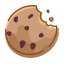 Bitten Cookie Icon, cookie,snack