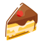 Chocolate Cake Slice Icon, cake,dessert
