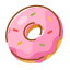 Pink Donut Icon, dessert,donut