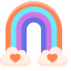 Wedding Rainbow of Love Icon, rainbow,wedding