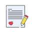 Love Letter Icon, letter,love,pen