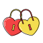 Lover's Lock Icon, heart,lock,love