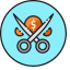 Cut Transaction Cost Icon, transaction,cost