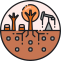 Exhaustion of Land Resources Icon, land,exhaustion