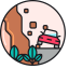 Landslide Icon, landslide,disaster