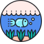 Life Below Water Icon, life,water