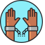 No Slavery Icon, hands,human rights,no slavery